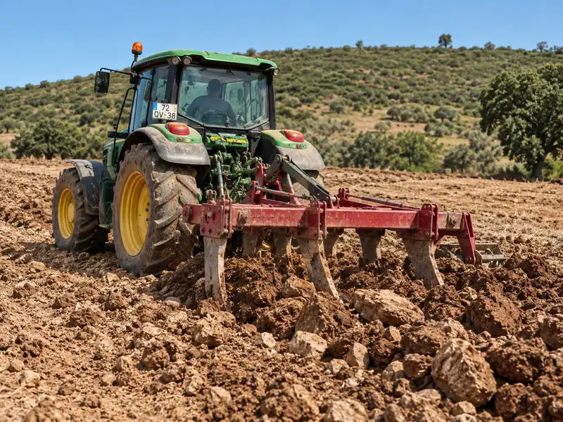 Trabalho de ripagem de terreno agrícola